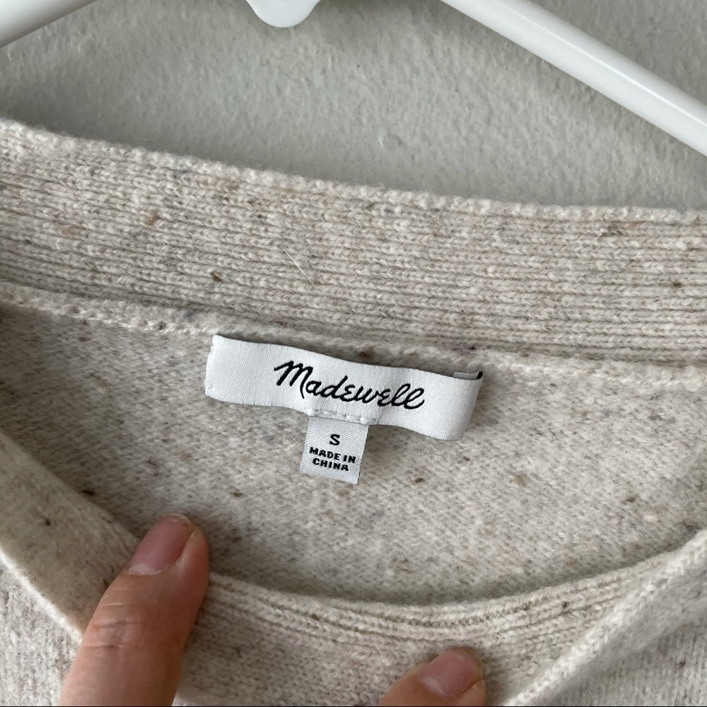 Madewell boatneck button shoulder Wool Dress - Picture 5 of 8